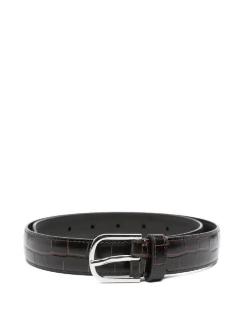 crocodile-embossed leather belt by TOTEME