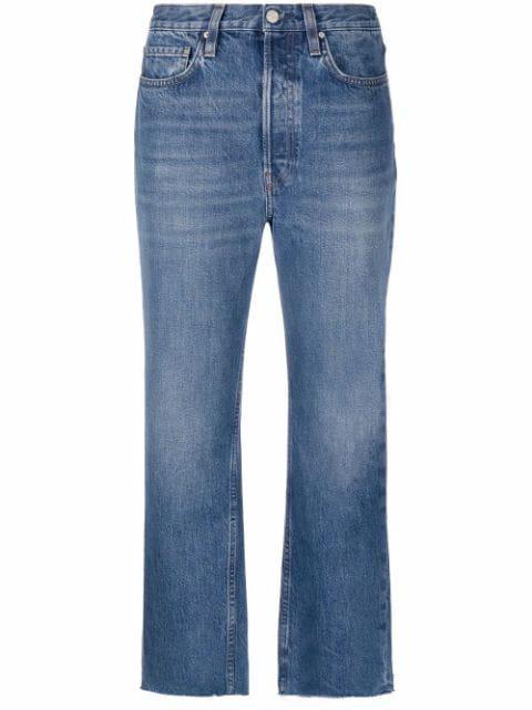 cropped straight-leg jeans by TOTEME