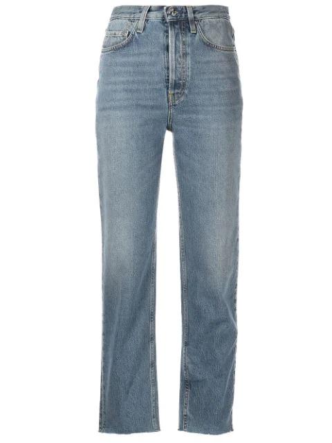 cropped straight-leg jeans by TOTEME