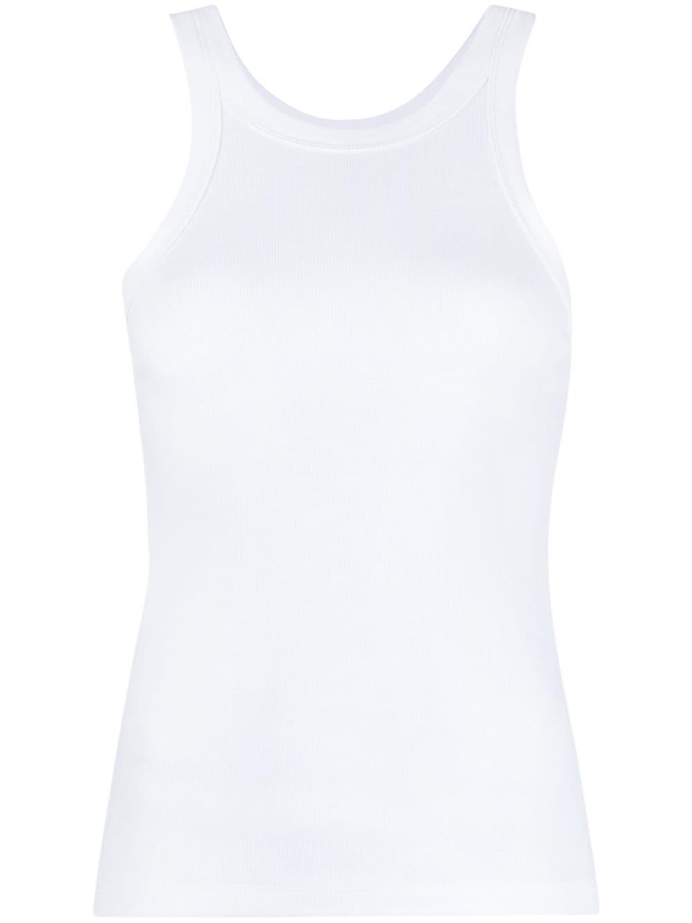 curved rib tank white by TOTEME