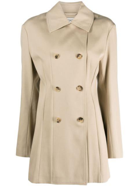 double-breasted cotton jacket by TOTEME