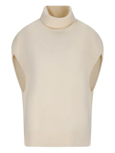 double-knit roll neck cape by TOTEME