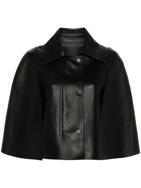 double leather cape by TOTEME