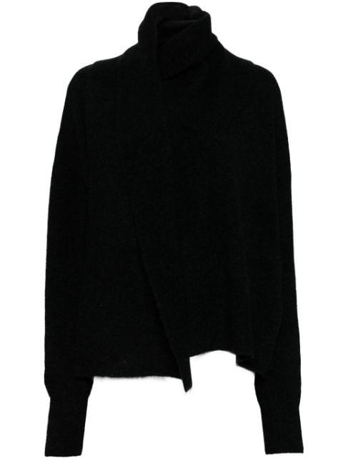 draped scarf jumper by TOTEME