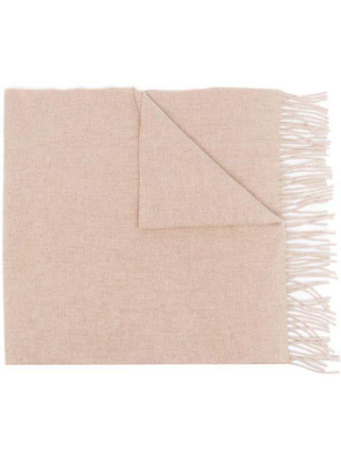 fine-knit fringe-edge scarf by TOTEME