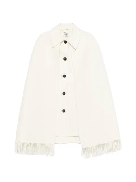 fringed-hem coat by TOTEME