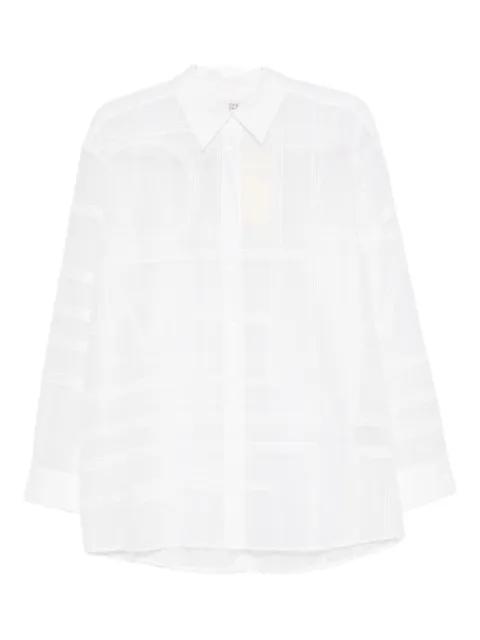 geometric-pattern cotton shirt by TOTEME