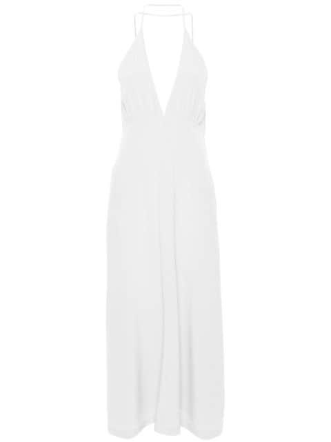 halterneck silk dress by TOTEME