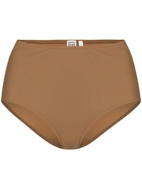 high-rise bikini bottoms by TOTEME