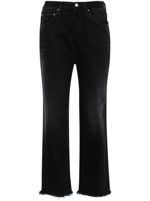 high-rise straight-leg jeans by TOTEME