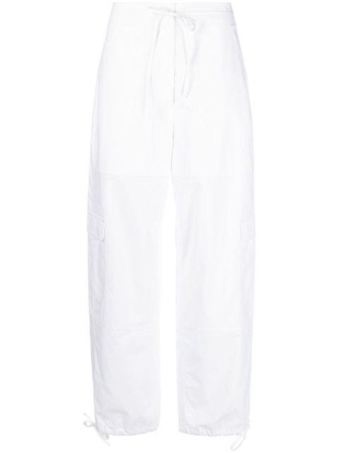 high-waisted tapered cargo trousers by TOTEME