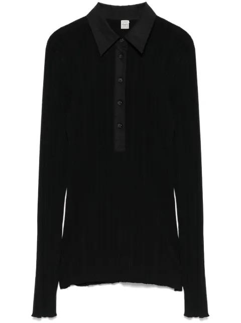 knitted polo top by TOTEME