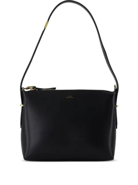 logo-detail leather shoulder bag by TOTEME