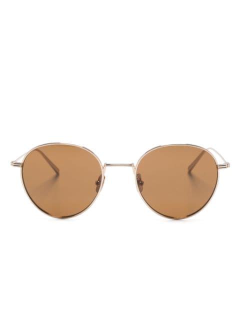 logo-engraved round-frame sunglasses by TOTEME