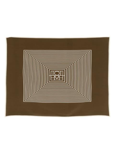 logo-print silk scarf by TOTEME