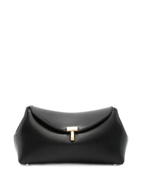 mini t-lock leather clutch by TOTEME