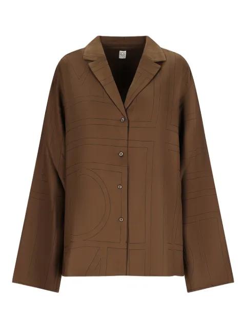 monogram flannel top by TOTEME