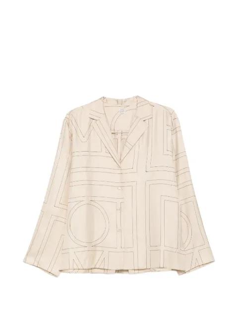 monogram-print shirt by TOTEME