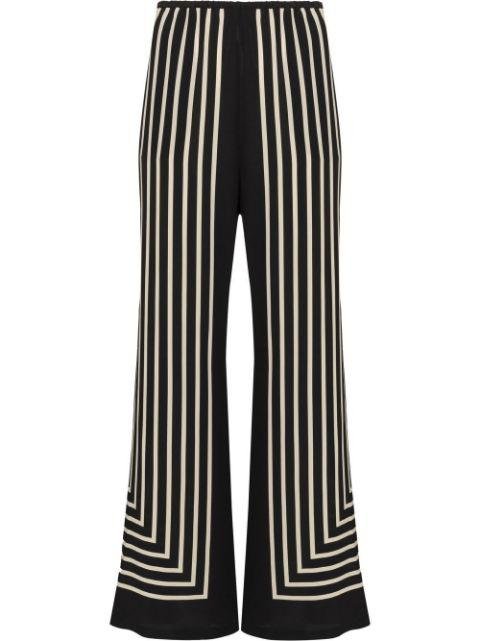 monogram wide-leg trousers by TOTEME
