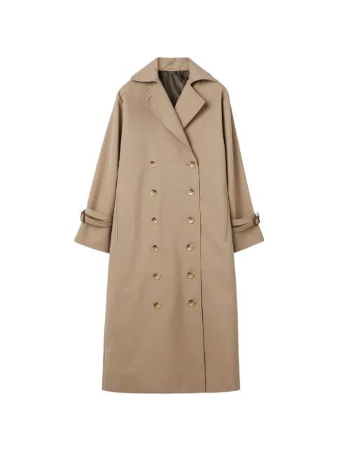 notched-lapel double-breasted coat by TOTEME