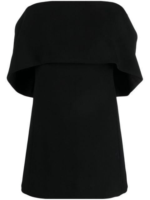 off-shoulder strapless top by TOTEME