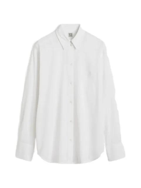 oversized summer shirt white by TOTEME