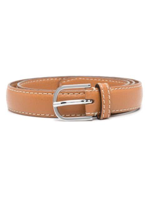 pebbled leather belt by TOTEME