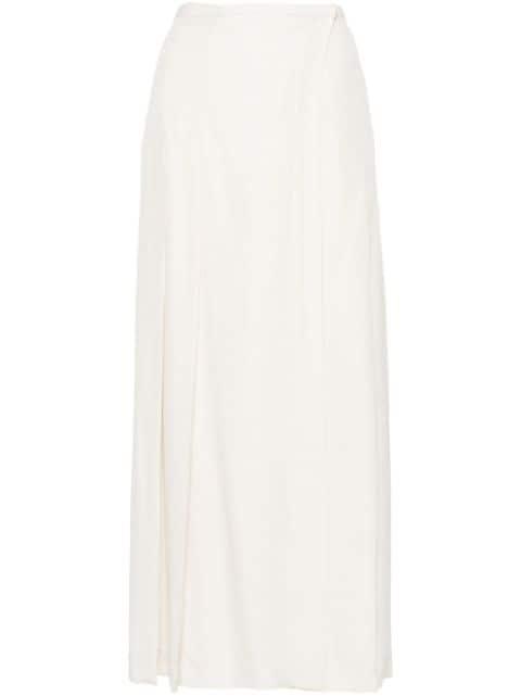 pleated crepe wrap skirt by TOTEME
