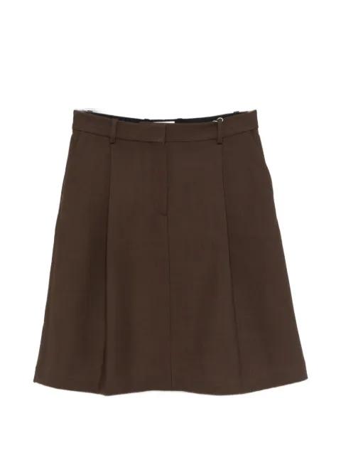 pleated tailored mini skirt by TOTEME