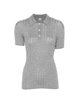 ribbed-knit short-sleeves polo top by TOTEME ribbed-knit short-sleeves polo top by TOTEME