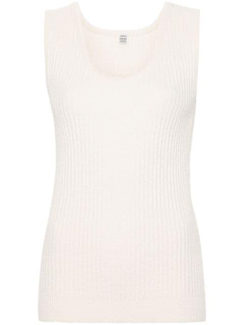 ribbed knitted top by TOTEME