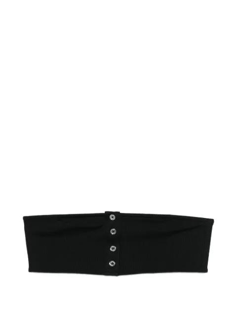 ribbed strapless bikini top by TOTEME