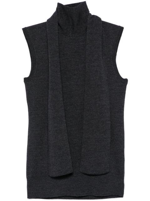 scarf-detailing sleeveless top by TOTEME