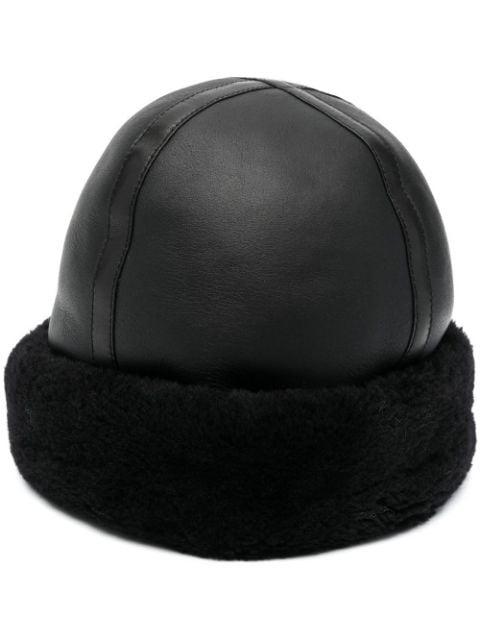 shearling winter hat by TOTEME