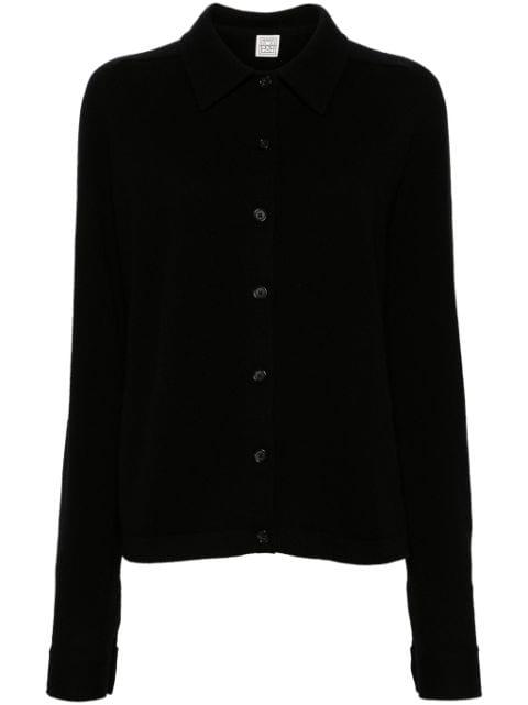 shirt-collar cashmere cardigan by TOTEME