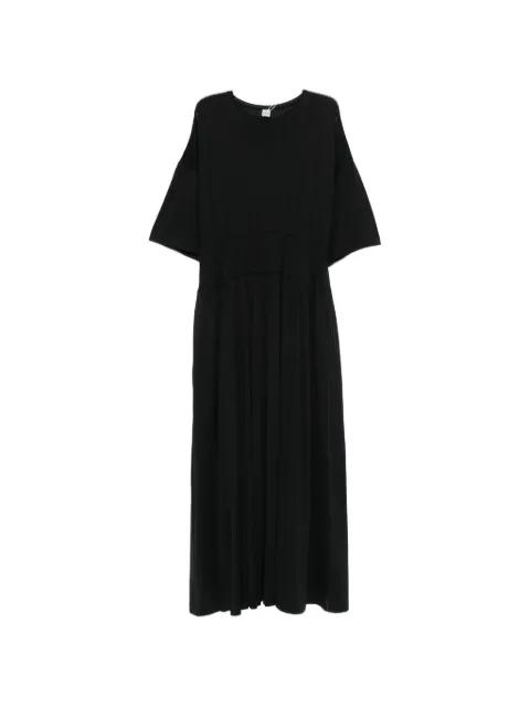 short-sleeve pleated midi dress by TOTEME