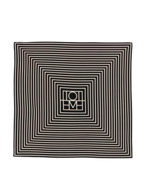 signature monogram silk scarf by TOTEME