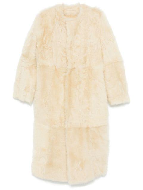 silky shearling coat by TOTEME