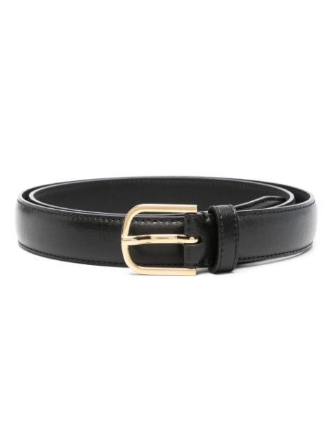 slim leather trouser belt by TOTEME
