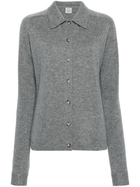 straight-collar cashmere shirt by TOTEME