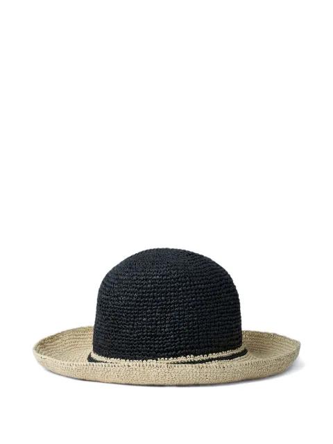 straw weave hat by TOTEME