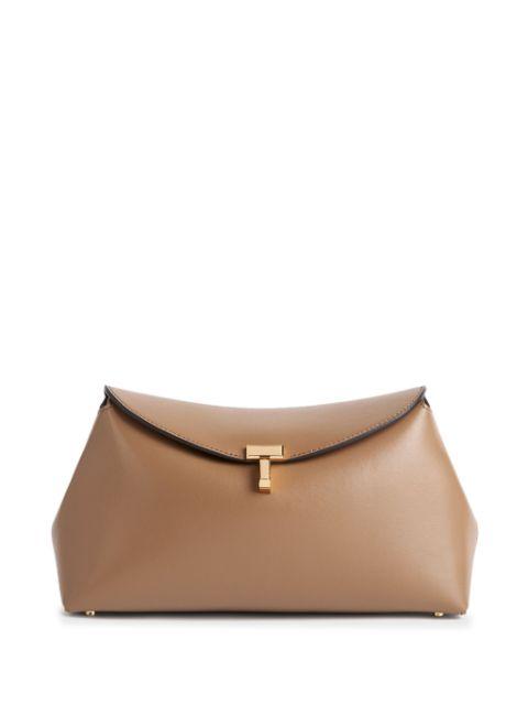 t-lock leather clutch by TOTEME