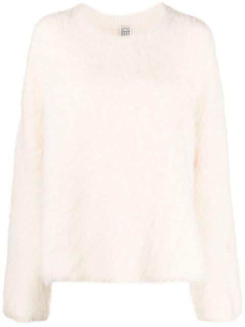 textured alpaca wool-blend jumper by TOTEME