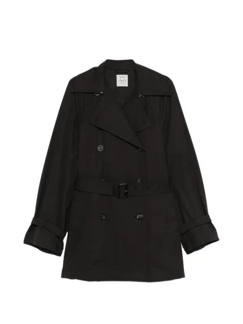 washed cotton trench washed black by TOTEME