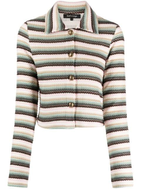 bouclé stripe-pattern jacket by TOUT A COUP