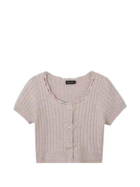 bow appliqué knitted top by TOUT A COUP