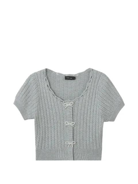 bow knit top by TOUT A COUP