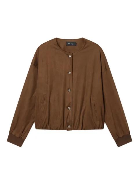 button-detailed elastic-hem jacket by TOUT A COUP