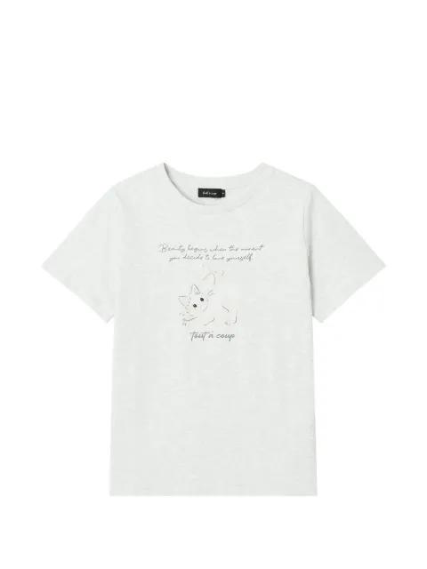 cat-print T-shirt by TOUT A COUP