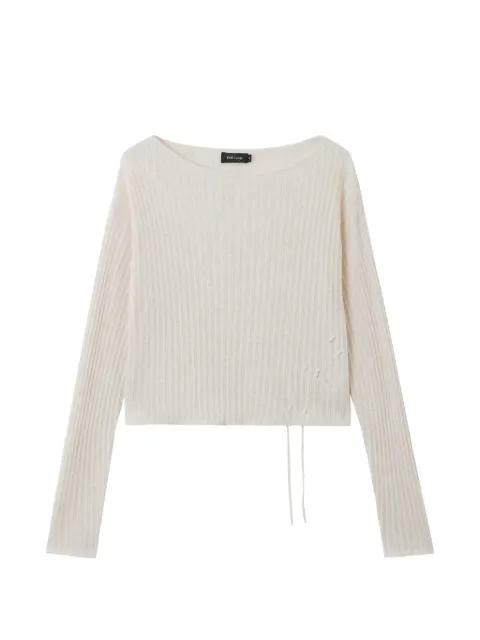 drawstring-hem ribbed sweater by TOUT A COUP